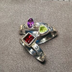 Silpada Gemstone Stack Rings